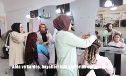 Abla ve kardeş, hayalleri için kuaförlük eğitimi alıyor