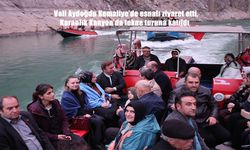 Vali Aydoğdu Kemaliye’de esnafı ziyaret etti, Karanlık Kanyon’da tekne turuna katıldı