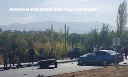 Malatya'da üç aracın karıştığı kazada, 1'i ağır 3 kişi yaralandı