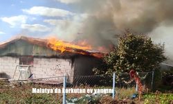 Malatya'da korkutan ev yangını