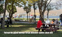Tatvan’da güzel havayı fırsat bilenler sahile akın etti