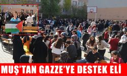 Muş’ta öğrenci ve veliler Gazze için el ele verdi