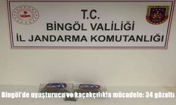 Bingöl’de uyuşturucu ve kaçakçılıkla mücadele: 34 gözaltı