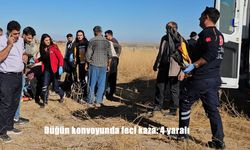 Düğün konvoyunda feci kaza: 4 yaralı