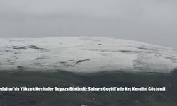 Ardahan’da Yüksek Kesimler Beyaza Büründü: Sahara Geçidi’nde Kış Kendini Gösterdi