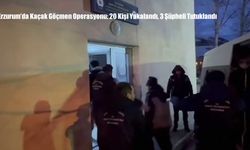 Erzurum’da Kaçak Göçmen Operasyonu: 20 Kişi Yakalandı, 3 Şüpheli Tutuklandı