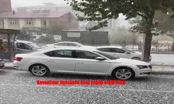 Kovancılar’da Dolu Yağışı Etkili Oldu: Yerler Beyaza Büründü