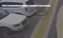 Sivas’ta Kontrolünü Kaybeden Otomobil 5 Araca Çarptı: Kaza Anında Büyük Facianın Eşiğinden Dönüldü