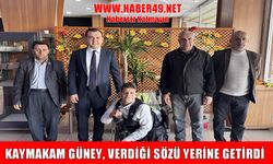 Hasköy Kaymakamı Güney, verdiği sözü yerine getirdi
