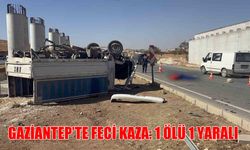 Otomobille çarpışan kamyonet ters döndü: 1 ölü, 1 yaralı