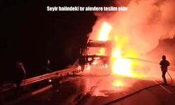 Hatay’da seyir halindeki tır alev aldı