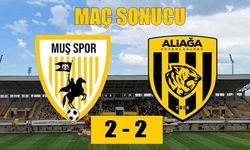 Muşspor-Aliağa maçında nefes kesen beraberlik