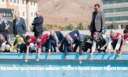 Öğrenciler hazırladıkları gemileri Filistin'e destek amaçlı havuza bıraktı