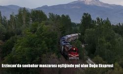 Erzincan’da sonbahar manzarası eşliğinde yol alan Doğu Ekspresi