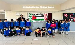 Minik yüreklerden Filistin'e destek