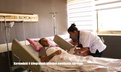 Karnındaki 4 kilogramlık kitleden ameliyatla kurtuldu