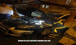 Batman’da park halindeki otomobil alev aldı