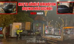 Muş'ta Epilepsi nöbeti geçiren sürücü, duvara çarptı