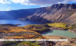 Nemrut Kalderası'nda hayranlık uyandıran sonbahar güzelliği