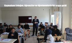 Kaymakam Erdoğan, öğrenciler ve öğretmenlerle bir araya geldi
