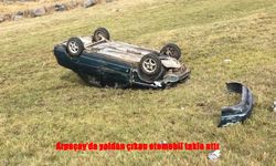 Arpaçay’da Otomobil Takla Attı