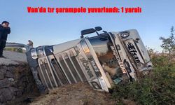 Van Muradiye’de Tır Şarampole Yuvarlandı: 1 Yaralı