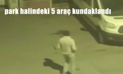 Sanayi sitesinde park halindeki 5 araç kundaklandı