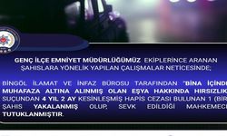 Bingöl’de hakkında 4 yıl kesinleşmiş hapis cezası bulunan şahıs yakalandı