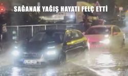 İstanbul’da aniden bastıran sağanak yağmur hayatı felç etti