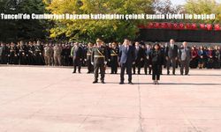 Tunceli’de Cumhuriyet Bayramı kutlamaları çelenk sunma töreni ile başladı