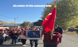 Köy okulları 29 Ekim coşkusuyla doldu