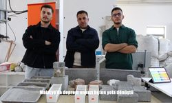 Malatya'da deprem enkazı beton yola dönüştü