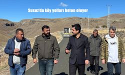 Susuz’da köy yolları beton oluyor