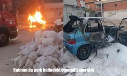 Batman’da park halindeyken alev alan araç söndürüldü