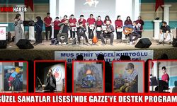 Muş Güzel Sanatlar Lisesi öğrencilerinden Gazze’ye destek