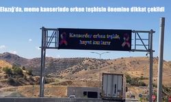 Elazığ’da Kömürhan Köprüsü’nde Anlamlı Mesaj: “Kanserde Erken Teşhis Hayat Kurtarır”