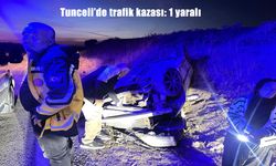 Tunceli'de otomobil şarampole yuvarlandı: 1 yaralı