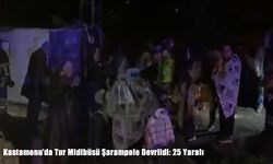 Kastamonu’da Tur Midibüsü Şarampole Devrildi: 25 Yaralı