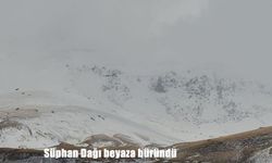Süphan Dağı beyaza büründü, Adilcevaz’da görsel şölen oluştu
