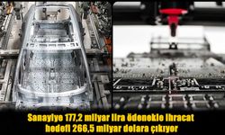 Sanayiye 177,2 Milyar Lira Kaynak: İhracat Hedefi 266,5 Milyar Dolara Çıkıyor