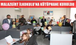 Malazgirt İlkokulu'na gönüllülerin desteğiyle kütüphane kuruldu