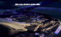 Lüks araç alevlere teslim oldu