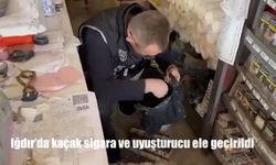 Iğdır'da kaçak sigara ve uyuşturucu ele geçirildi