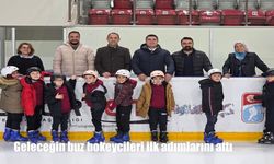 Geleceğin buz hokeycileri ilk adımlarını attı