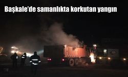 Başkale'de samanlıkta korkutan yangın