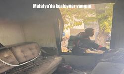 Malatya'da konteyner yangını