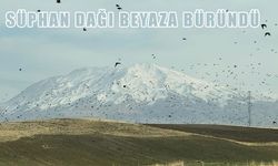 Süphan Dağı’nın zirvesi beyaza büründü