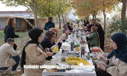 Kadınlar atölyede atıkları dönüştürüyor