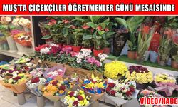 Muş’ta çiçekçilerde “Öğretmenler Günü” mesaisi