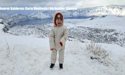 Nemrut Kalderası Beyaz Gelinliğini Giydi: Karla Kaplı Kartpostallık Manzaralar